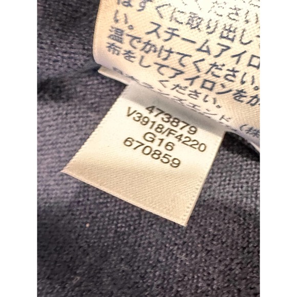 Lands' End Women's Sweater Sz Medium Navy Cranberry Colorblock Crew Neck Knit - Picture 5 of 7